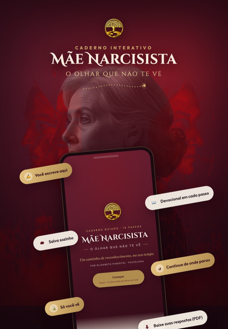 Capa do caderno interativo Mãe Narcisista
